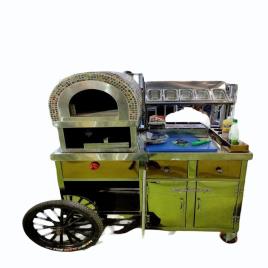 Stainless Steel Green Pizza Cart