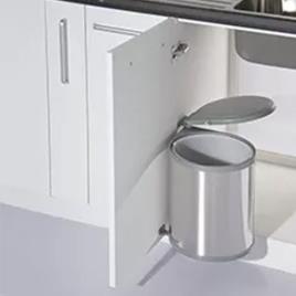 Stainless Steel Auto-Lid Waste Bin, 6-10 Liter