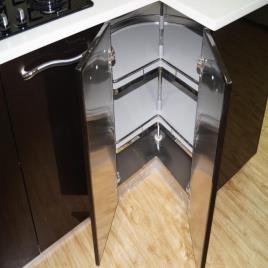 Stainless Steel Modern Corner Basket