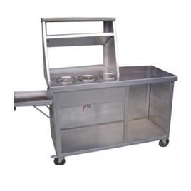 Modern Stainless Steel Golgappa Display Counter