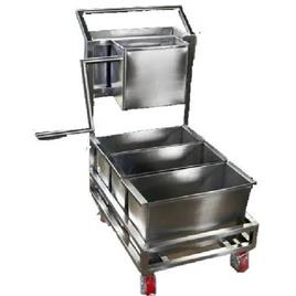 Hospital Stainless Steel Mopping Trolley, 150 Kg Capacity