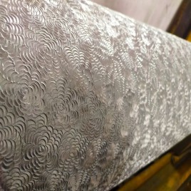 Stainless Steel Paper Embossed Roller, Chrome Finish