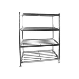 Stainless Steel 4-Shelf Free Standing Rack