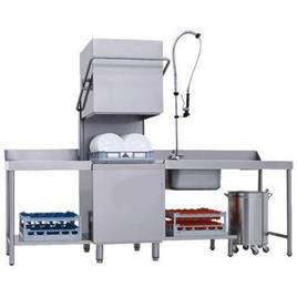 Stainless Steel Freestanding Rack Type Dishwashing Machine