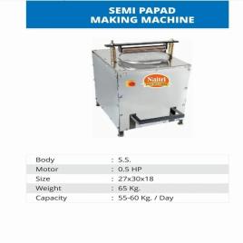 Stainless Steel Semi-Auto Papad Machine
