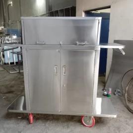 Stainless Steel Maid Trolley with Security Hood for Hotels