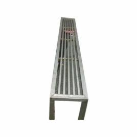 Stainless Steel Slat Seating Bench