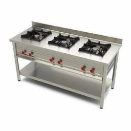 Stainless Steel 3-Burner Gas Range