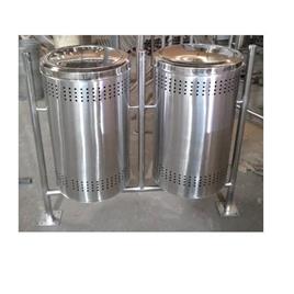 Rectangular Stainless Steel Twin Bin
