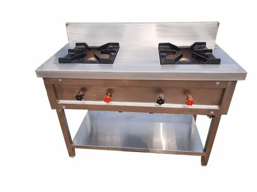 Stainless Steel Two Burner Chinese Range