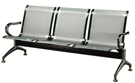 VE-146 Crome Plated 3 Seat Hospital Chairs