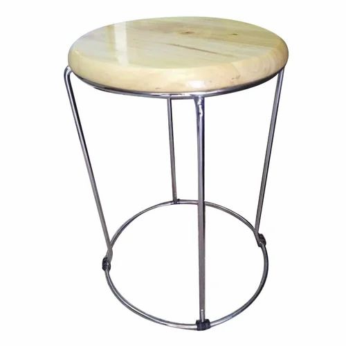 Stainless Steel Stool Model# Wooden Top