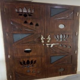Custom Wooden Pooja Room Doors