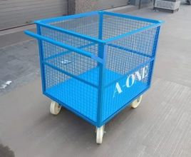 Steel Wire Mesh Cage Trolley, 400 Kg Capacity