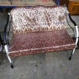 Cushioned Steel Sofa