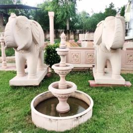 Exterior Decor Stone Elephant Sculpture