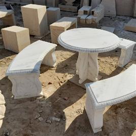 Stone Garden Table and Seat