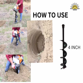 4 Inch Straight Shank Auger Drill Bit