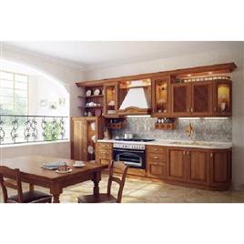Straight Wood Modular Kitchen