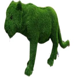 Synthetic Grass Leopard Sculpture