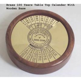 Table Top Calendar, Wooden Base