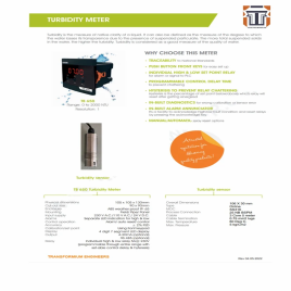 Tb 650 Online Turbidity Measurement Device, 0-2000 NTU