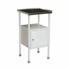 TGPE Grey Hospital Bedside Table Iron
