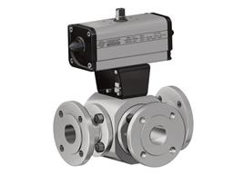 Three-Piece L-Port Stainless Steel Ball Valve