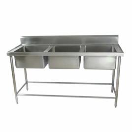 Rectangular Three Bowl Stainless Steel Sink
