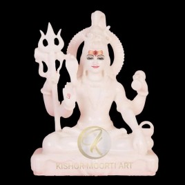 Traditional Hindu Marble Shiva Sculpture