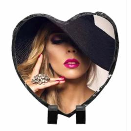 Transparent Heart Shaped Photo Rock SH-60