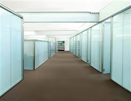 Office Transparent Toughened Glass Divider