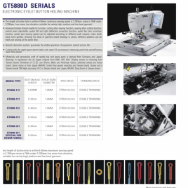 Typical GT5880D Electronic Eyelet Button Hole Sewing Machine