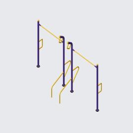 Un-Even Outdoor Gym Bar Equipment