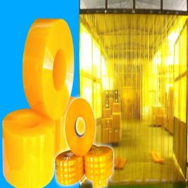 Yellow PVC Strip Door Curtain