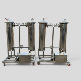 Round Stainless Steel Dual Filter, 100-20000 Capacity