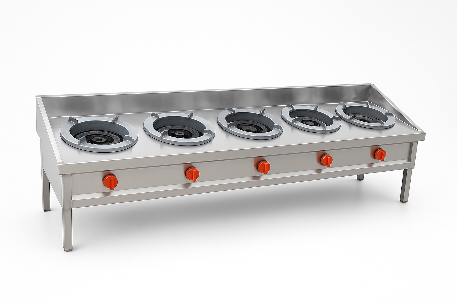 05 Stainless Steel 5 Burner Cooking Range