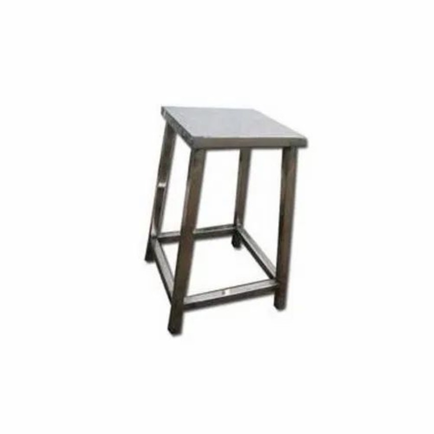 Silver Polished Stainless Steel Stool