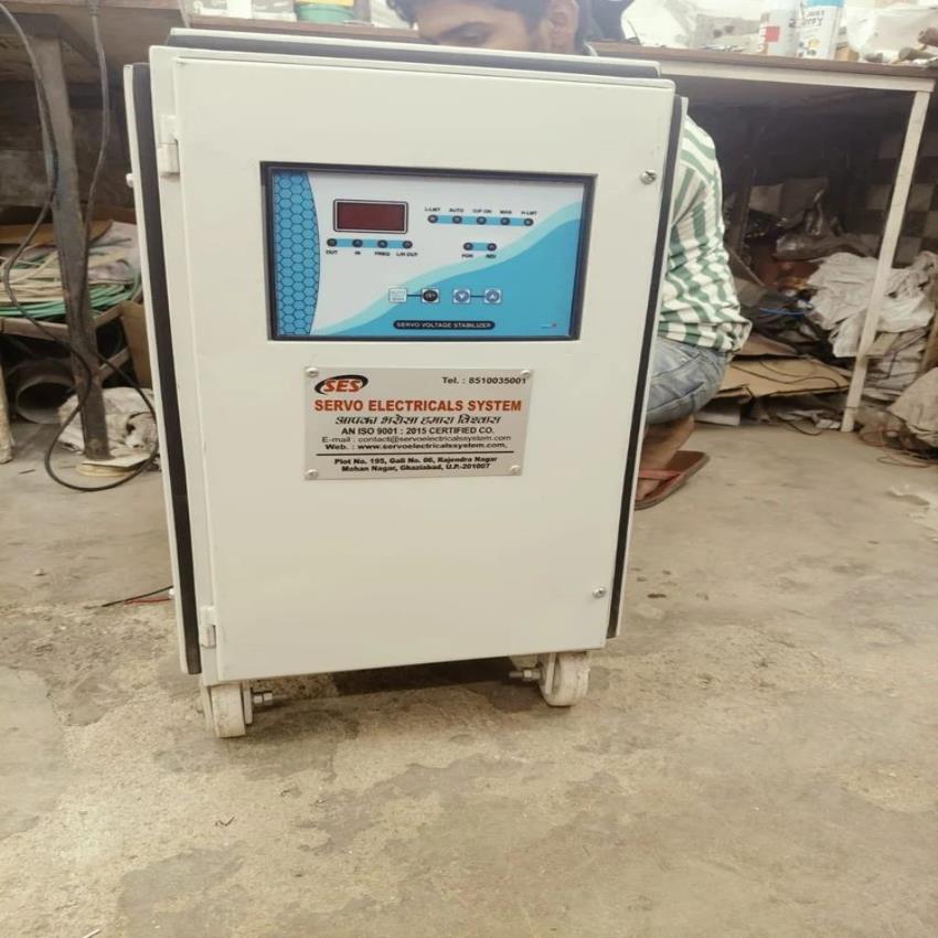 10 kVA Three Phase Oil Cooled Servo Voltage Stabilizer