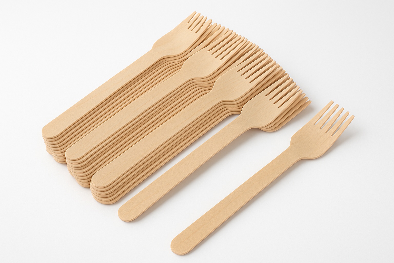 16cm Wood Disposable Cutlery Forks
