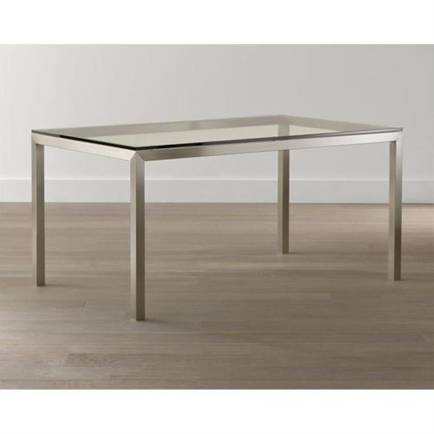 2 Feet SS Toughened Glass Tea Table, For Office