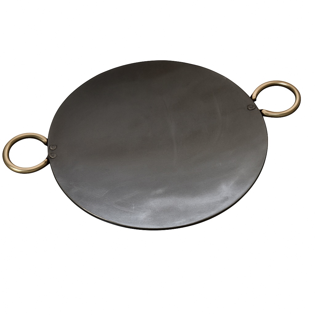 28 cm Cast Iron Tawa, Stainless Steel Handle