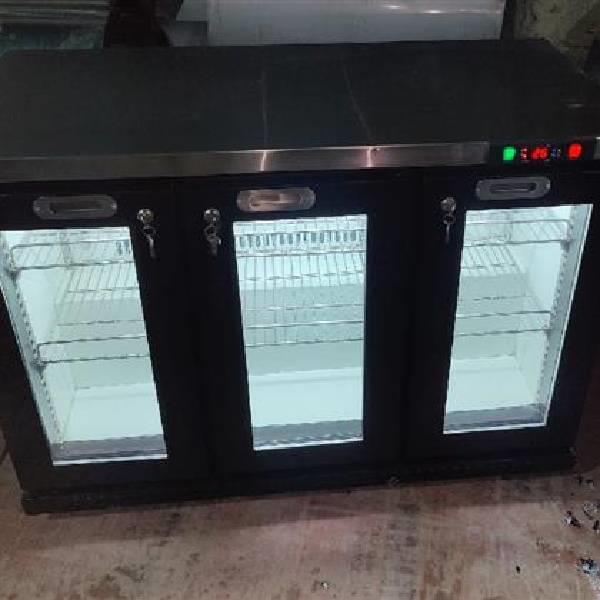 Stainless Steel 3 Door Bar Chiller