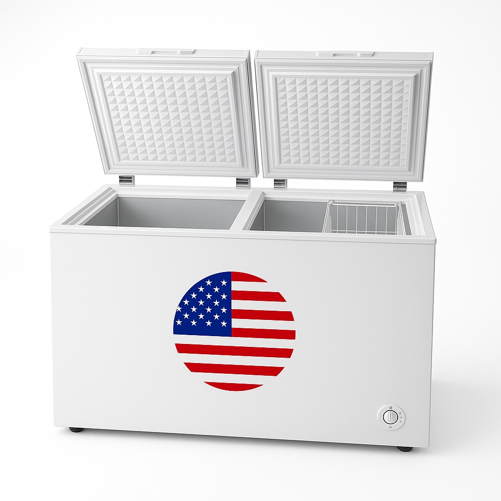 304 Stainless Steel Middleby Celfrost Chest Freezer, Auto-Defrost, Top Open Door