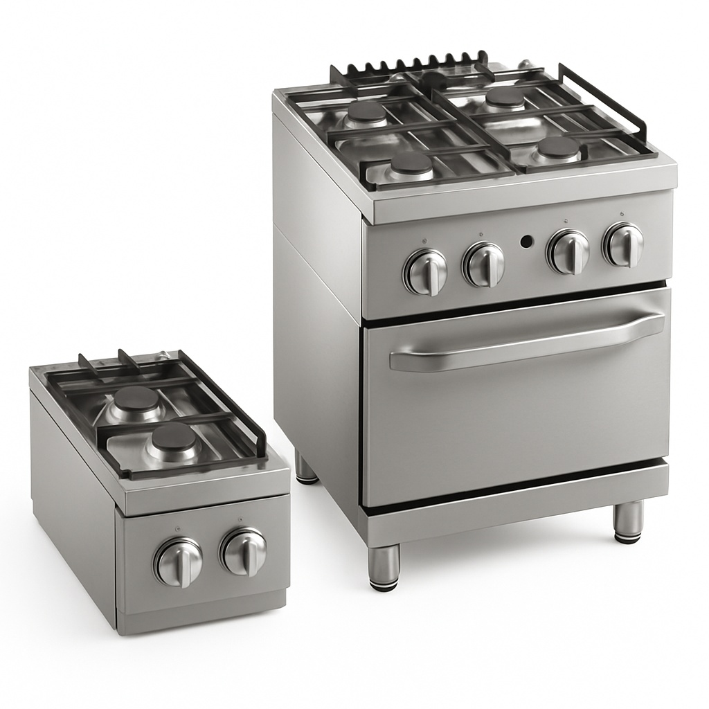 Four Burner Stainless Steel Gas Range