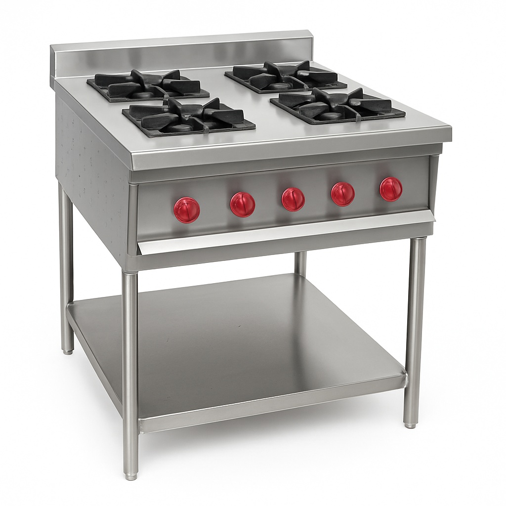 SS304 Four Burner Range Machine