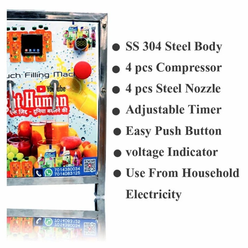 4 Nozzle Liquid Packaging Machine