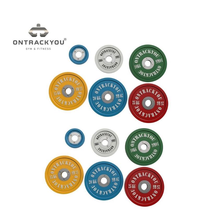 6-Color Cast Iron Olympic Weight Plates