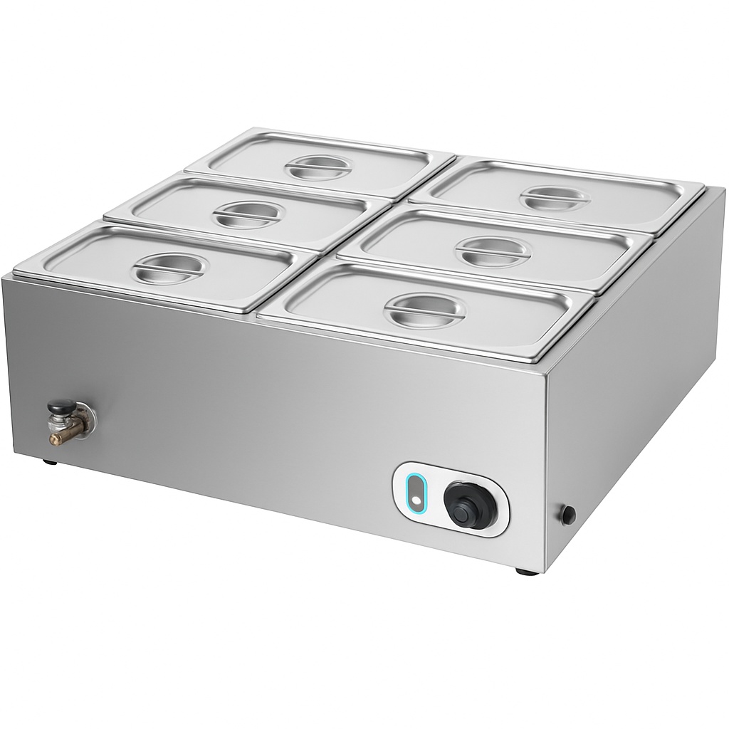 6 Pan Commercial Bain Marie