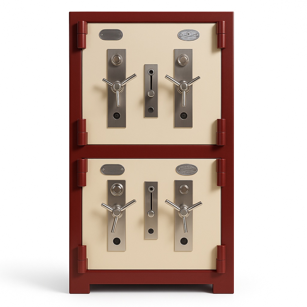 60in Red Fire Rated Safe